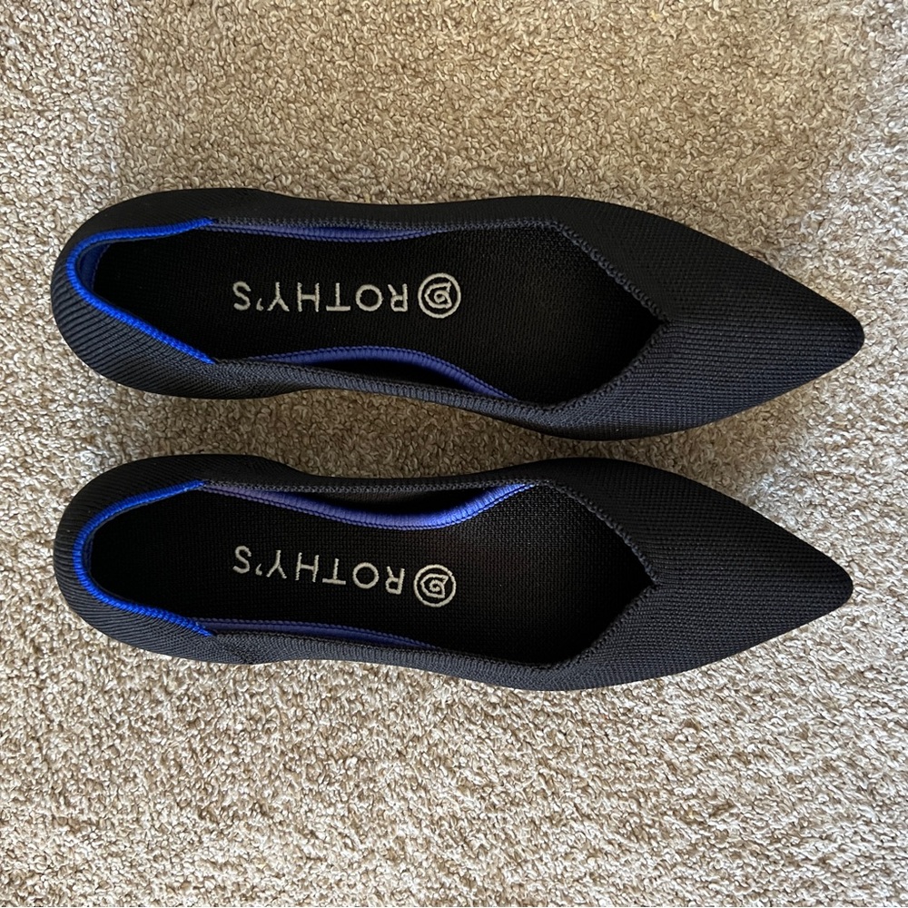 Rothy's Black Pointed Flats